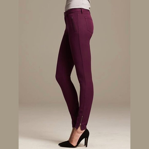 Banana Repbuclic Sloan Fit Zip Ankle Pant Balck - Picture 4 of 11